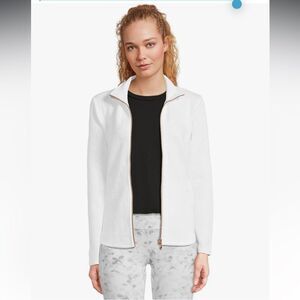 Skechers Ottoman Hoodless Hoodie Jacket white stitch‎ fix XL NWT